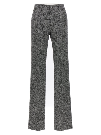 Shop Alessandra Rich High Waisted Tweed Trousers In Multi