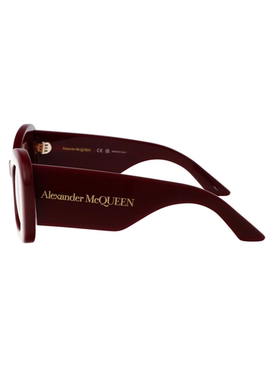 Shop Alexander Mcqueen Sunglasses In 006 Burgundy Burgundy Red