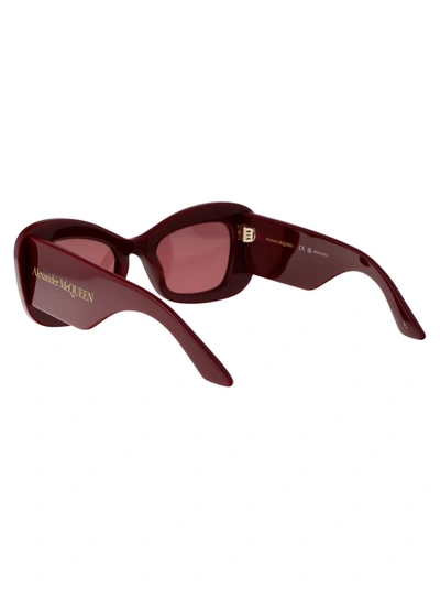 Shop Alexander Mcqueen Sunglasses In 006 Burgundy Burgundy Red