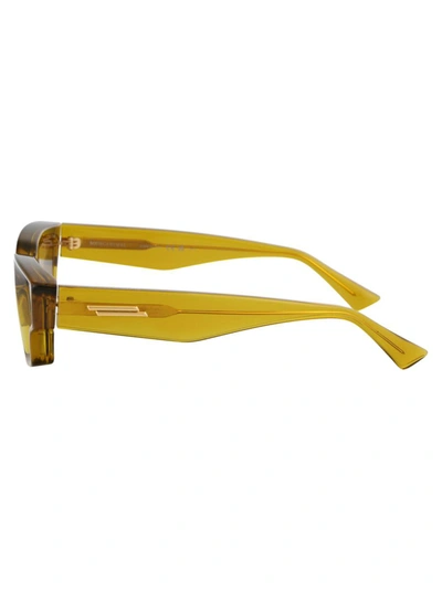 Shop Bottega Veneta Sunglasses In 003 Brown Brown Yellow