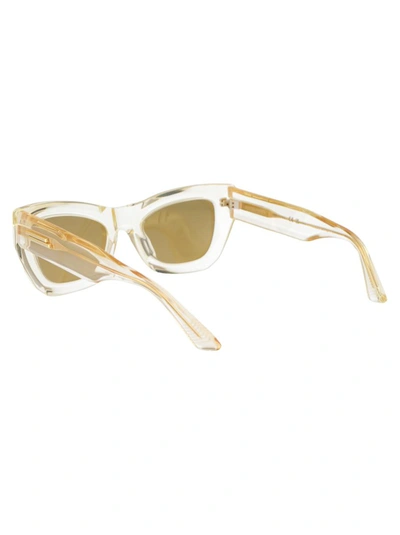 Shop Bottega Veneta Sunglasses In 004 Yellow Yellow Brown