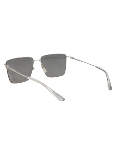 Shop Bottega Veneta Sunglasses In 003 Silver Silver Silver