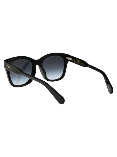 Chloé Chloe Sunglasses Ch0194 Sk 001 In 001 Black Black Grey