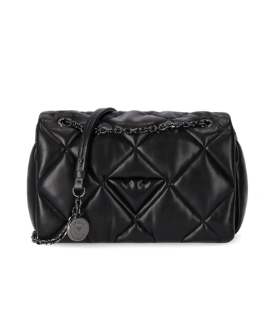 Shop Ea7 Emporio Armani  Black Quilted Crossbody Bag