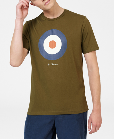 Shop Ben Sherman Men's Signature Target Graphic T-shirt In Khaki
