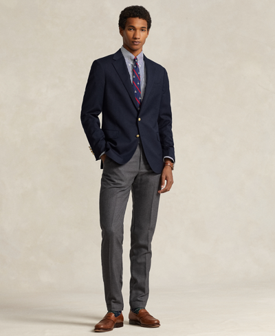 Polo Ralph Lauren Wool-blend Gabardine Blazer In Navy
