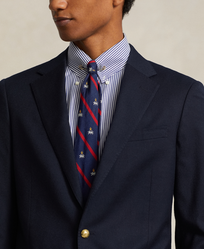 Polo Ralph Lauren Wool-blend Gabardine Blazer In Navy