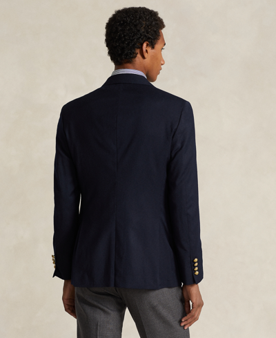 Polo Ralph Lauren Wool-blend Gabardine Blazer In Navy