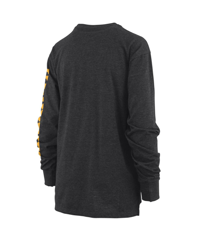 Pressbox Black Iowa Hawkeyes Plus Size Two-hit Canyon Long Sleeve T-shirt In Black