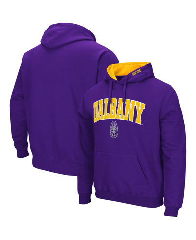 Colosseum Purple Suny Albany Great Danes Isle Pullover Hoodie In Purple