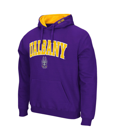 Colosseum Purple Suny Albany Great Danes Isle Pullover Hoodie In Purple