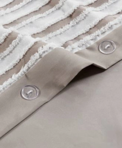 Madison Park Taylor 3 Pc. Clipped Jacquard Duvet Cover Set In Natural