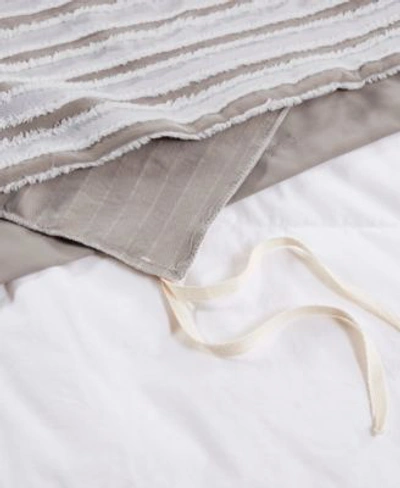 Madison Park Taylor 3 Pc. Clipped Jacquard Duvet Cover Set In Natural