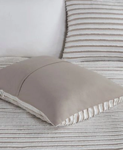 Madison Park Taylor 3 Pc. Clipped Jacquard Duvet Cover Set In Natural