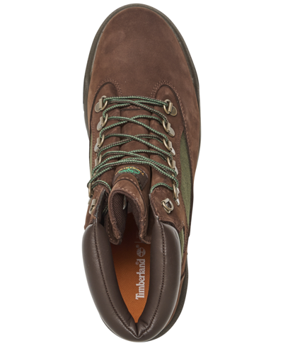 Shop Timberland Men's 6" Field Boots From Finish Line In Chocolate,green