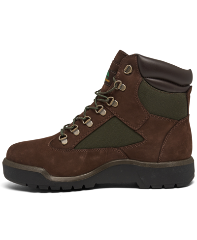 Shop Timberland Men's 6" Field Boots From Finish Line In Chocolate,green