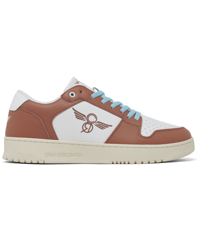 Shop Creative Recreation Men's Dion Low Casual Sneakers From Finish Line In Pecan,aqua,white