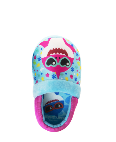 Shop Baby Shark Little Girls Cool And Friendly Dual Sizes House Slippers In Pink,blue