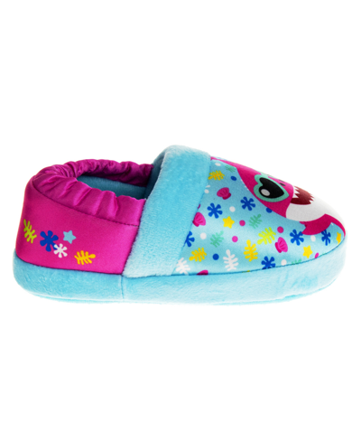 Baby Shark Little Girls Cool And Friendly Dual Sizes House Slippers In Pink,blue