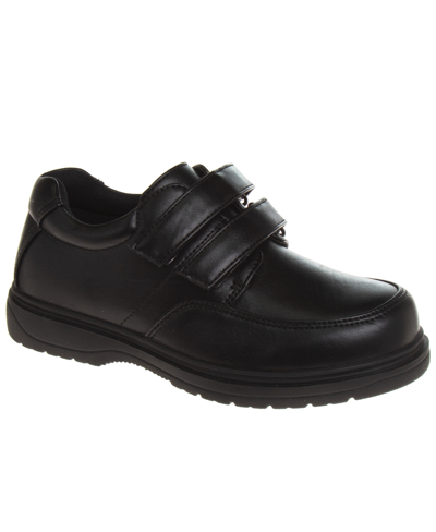 Shop French Toast Big Boys School Hook And Loop Closure Shoes In Black