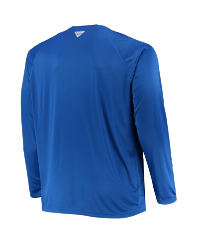 Columbia Men's  Royal Kentucky Wildcats Big And Tall Terminal Tackle Omni-shade Long Sleeve Raglan T- In Royal