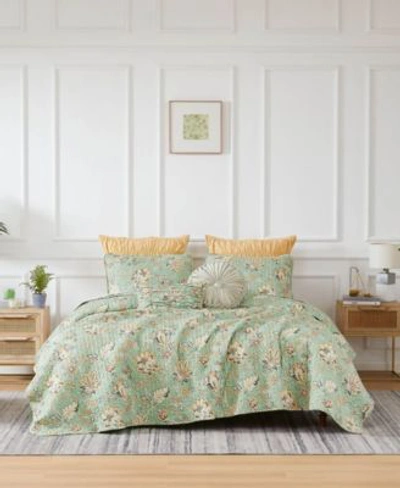 Southshore Fine Linens Jacobean Willow Quilt Set In Red