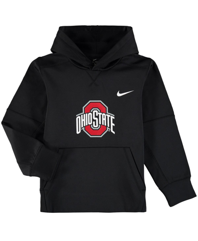 Shop Nike Big Boys  Black Ohio State Buckeyes Logo Ko Pullover Performance Hoodie
