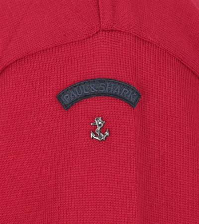 Pre-owned Paul & Shark Yachting Herren Pullover Sweater Jumper Grösse 4xl 100% Wolle Rot