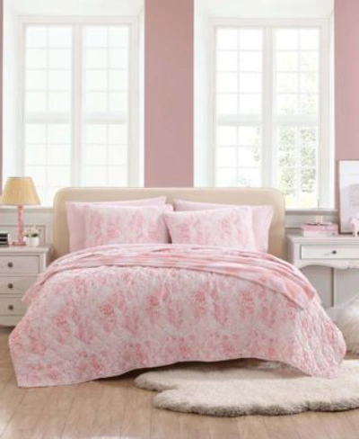 Shop Betsey Johnson Butterfly Ombre Quilt Sets In Pale Rosette Pink