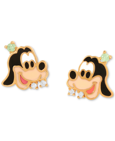 Shop Girls Crew 18k Gold-plated Color Crystal Goofy Stud Earrings