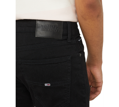 Shop Tommy Hilfiger Men's Scanton Slim-fit Stretch Denim Jeans In New Black