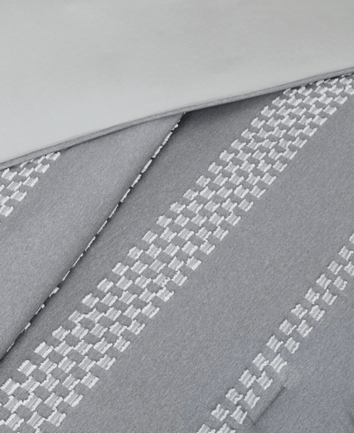 Madison Park Drew 5 Pc. Clipped Jacquard Comforter Set In Gray