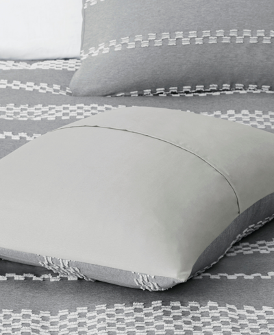 Madison Park Drew 5 Pc. Clipped Jacquard Comforter Set In Gray