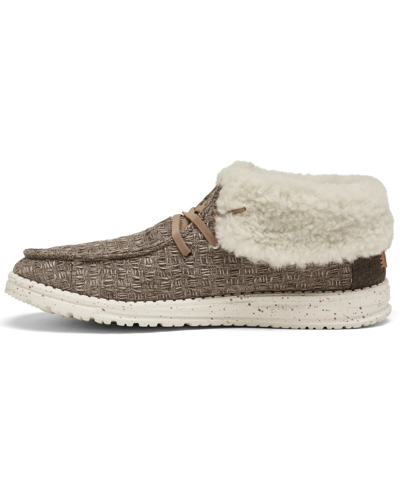 Shop Hey Dude Women's Wendy Fold Casual Moccasin Sneakers From Finish Line In Walnut
