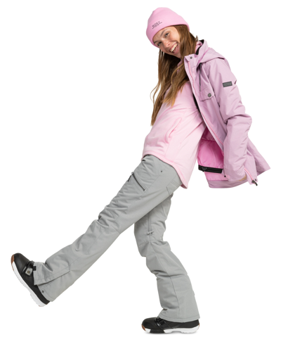 Shop Roxy Juniors Nadia Water-repellent Snow Pants In Heather Grey