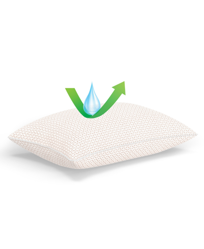 Prosleep Copper Infused Gel Memory Foam Cluster Pillow, Jumbo In White,copper
