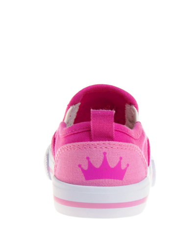 Shop Disney Little Girls Princess Slip On Canvas Sneakers In Pink