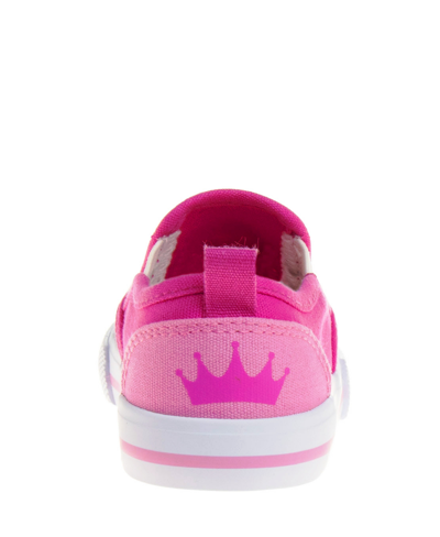 Disney Little Girls Princess Slip On Canvas Sneakers In Pink