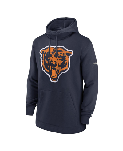 Shop Nike Men's  Navy Chicago Bears Classic Pullover Hoodie