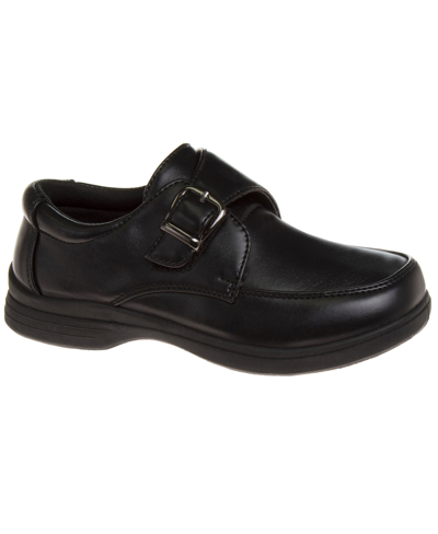 French Toast Little Boys School Hook And Loop Closure Shoes In Black