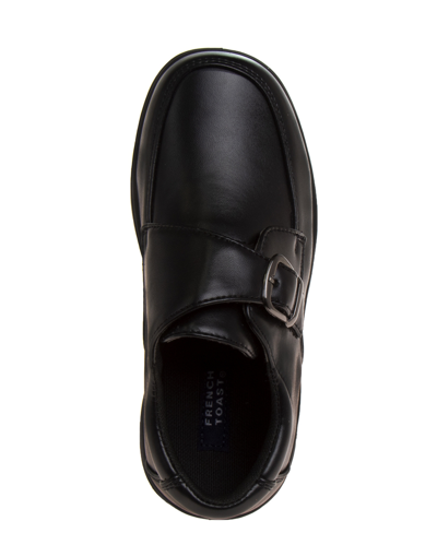 French Toast Little Boys School Hook And Loop Closure Shoes In Black