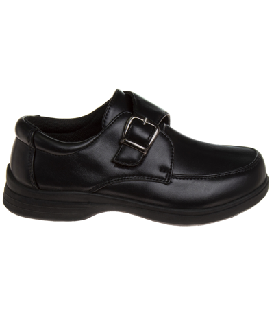 French Toast Little Boys School Hook And Loop Closure Shoes In Black