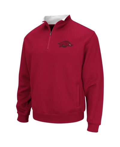 Shop Colosseum Men's  Cardinal Arkansas Razorbacks Big And Tall Tortugas Logo Quarter-zip Sweatshirt