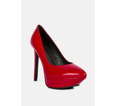 Shop Rag & Co Rothko Womens Platform Stiletto Pumps In Red