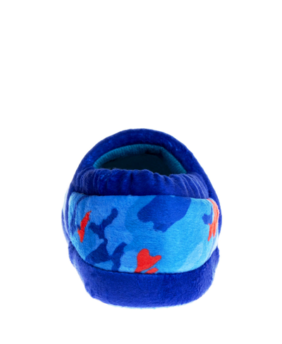 Nickelodeon Little Boys Paw Patrol Marshall And Chase Dual Sizes House Slippers In Blue,navy