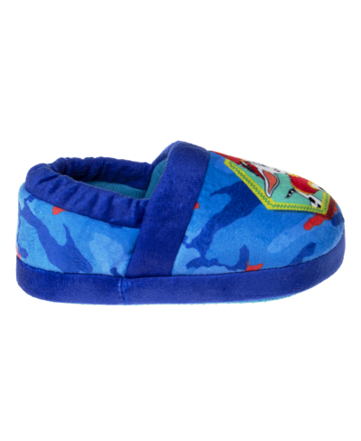 Nickelodeon Little Boys Paw Patrol Marshall And Chase Dual Sizes House Slippers In Blue,navy