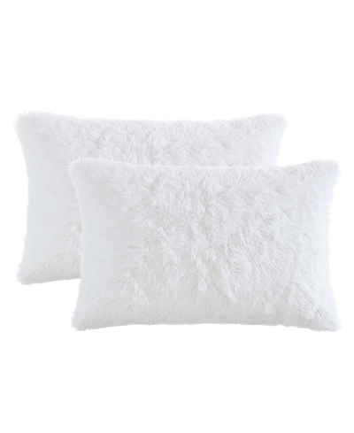 Shop Juicy Couture Shaggy Faux Fur 3-pc. Comforter Set, Full/queen In White