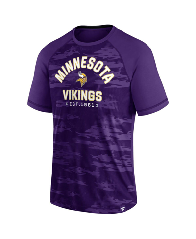 Shop Fanatics Men's  Purple Minnesota Vikings Hail Mary Raglan T-shirt