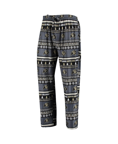 Concepts Sport Black Colorado Buffaloes Ugly Sweater Long Sleeve T-shirt And Pants Sleep Set In Black