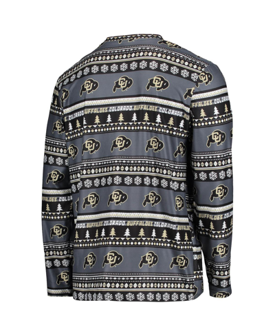 Concepts Sport Black Colorado Buffaloes Ugly Sweater Long Sleeve T-shirt And Pants Sleep Set In Black